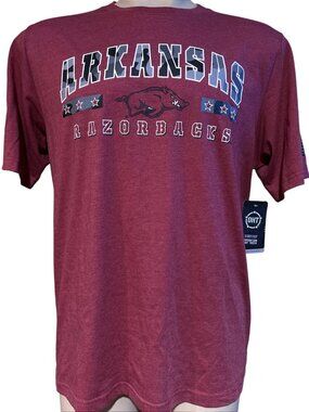 NEW Arkansas Razorbacks Colosseum OHT Red Flag SS Crew Neck Tee T-Shirt Men's L